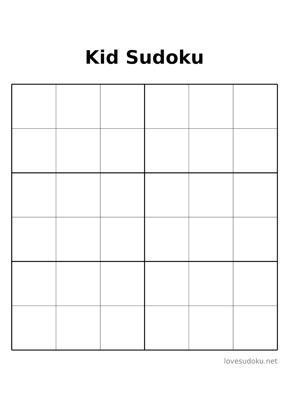 blank sudoku grid to print